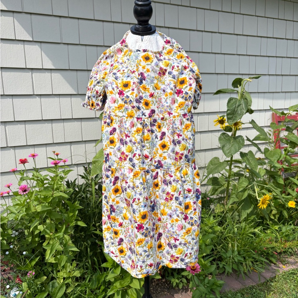 Old Navy Girls Vibrant Floral Print Dress